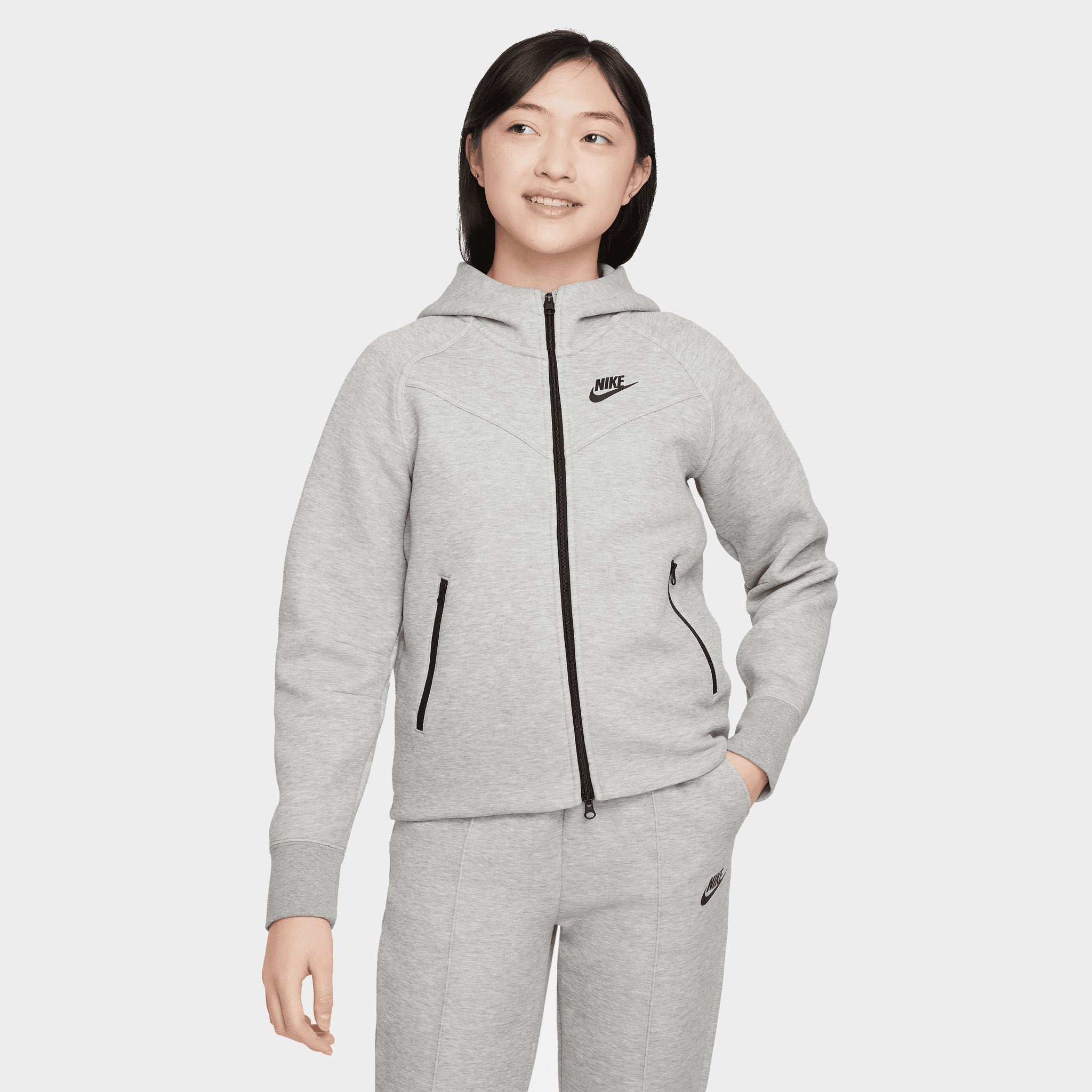 Nike Sportswear Junior Girls' Tech Fleece Full Zip Hoodie / Dark