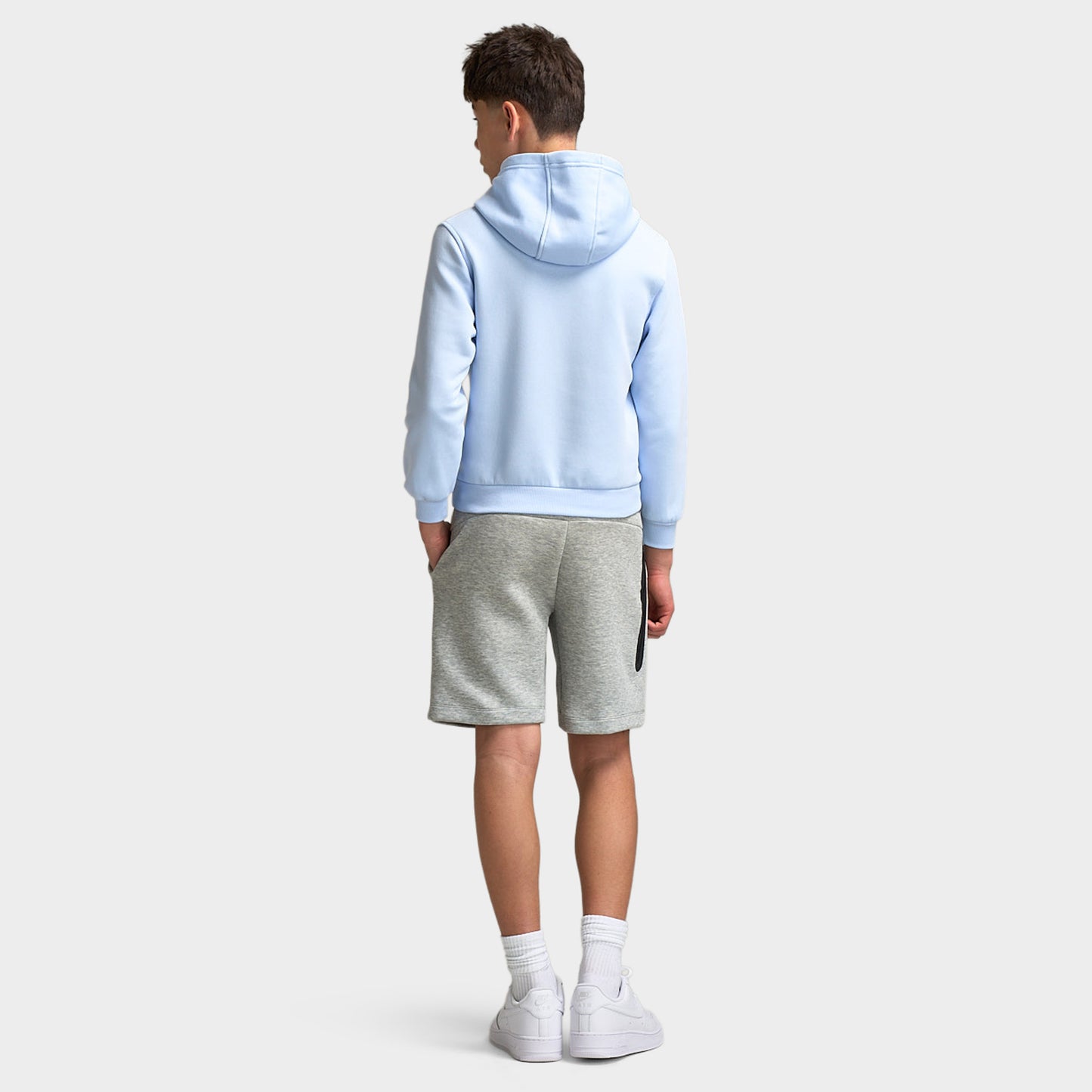 Nike Junior Chandail à capuchon en molleton Sportswear Bleu hydrogène / Blanc