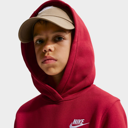 Nike Chandail à capuchon Sportswear Club Fleece pour junior / Rouge Farouche