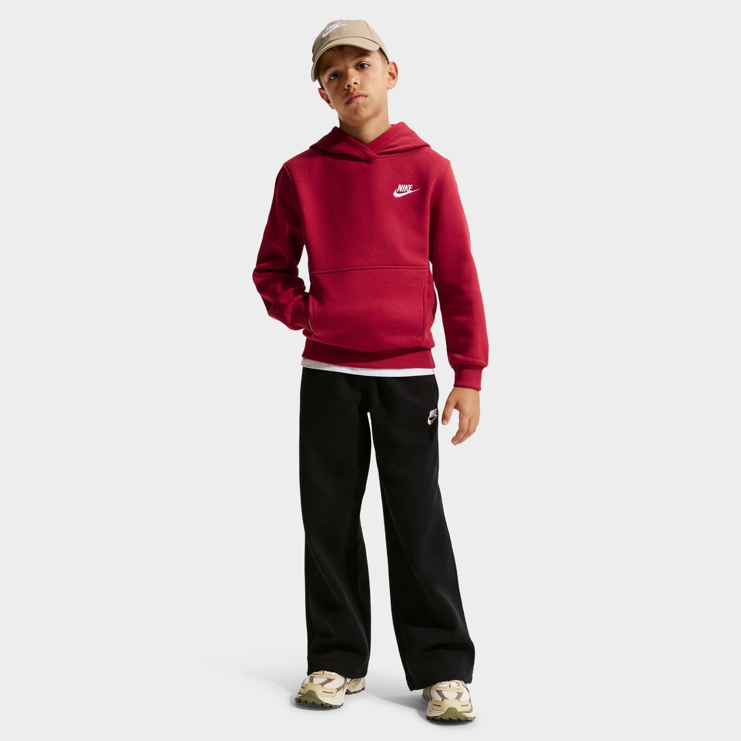 Nike Chandail à capuchon Sportswear Club Fleece pour junior / Rouge Farouche