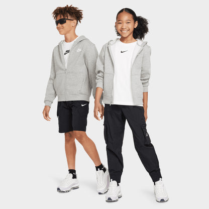 Nike Sportswear Club Juniors' Hoodie en Molleton  / Base Grey - Blanc