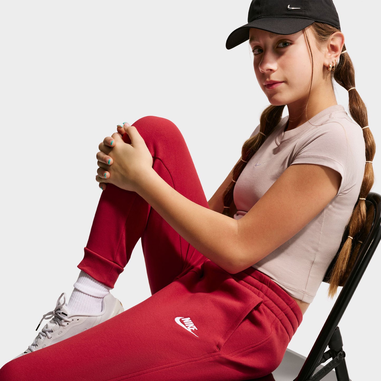 Nike Juniors Pantalon jogging Sportswear Club en molleton / Rouge vif