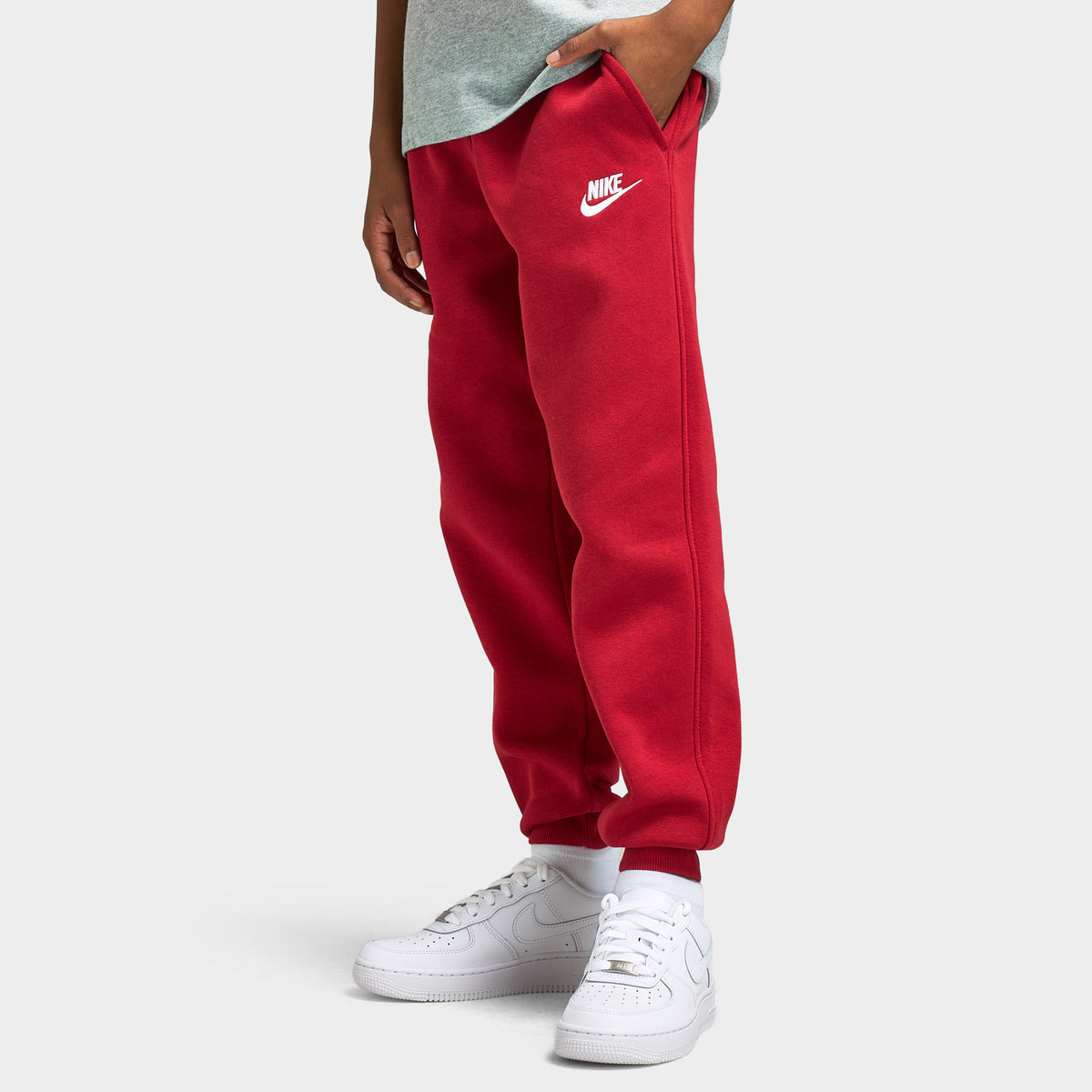 Nike Juniors Pantalon jogging Sportswear Club en molleton / Rouge vif