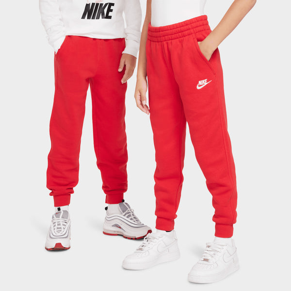 Nike Juniors Club Fleece Joggers University Red White
