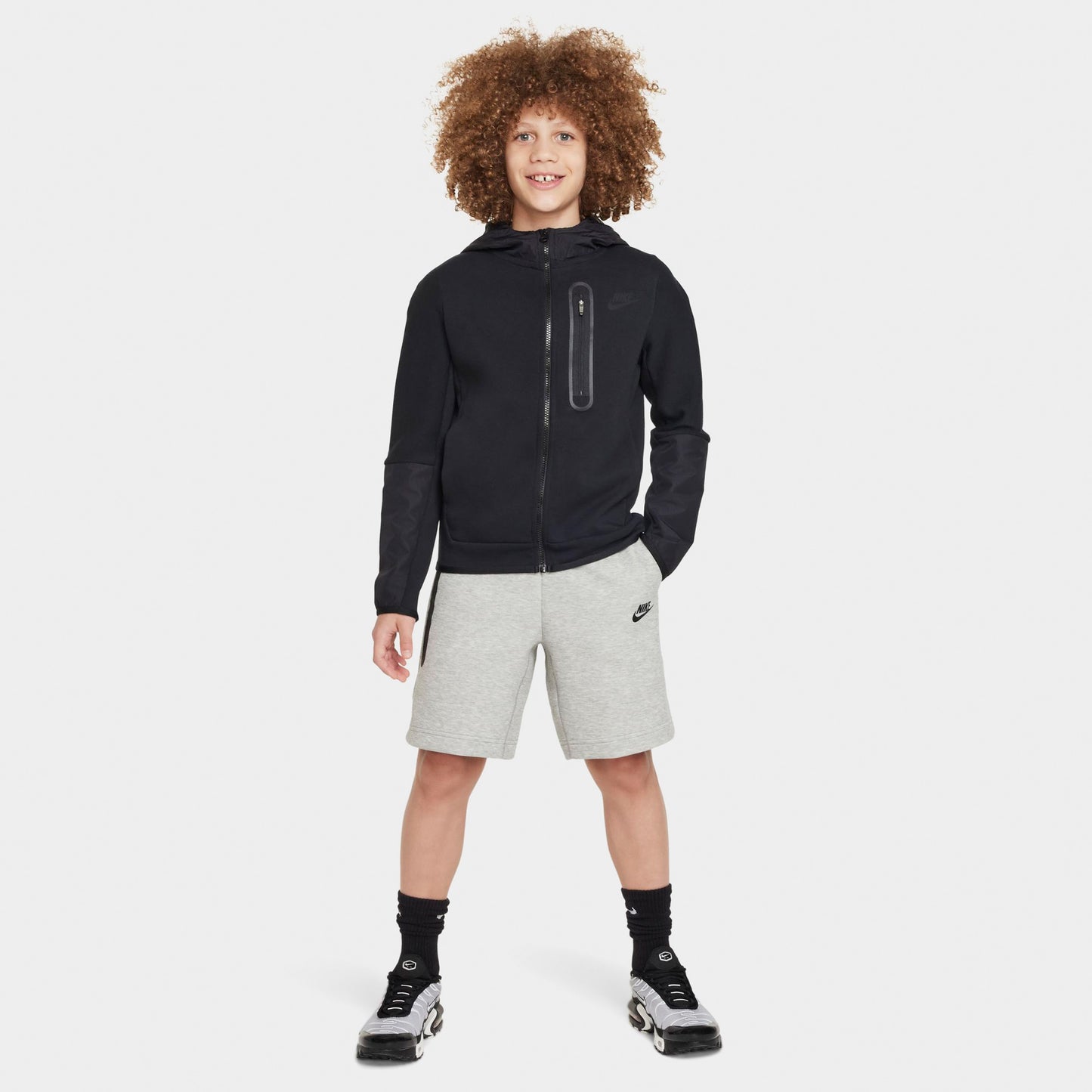 Nike Sportswear Junior Boys' Tech Fleece Shorts Dark Grey Heather / Black