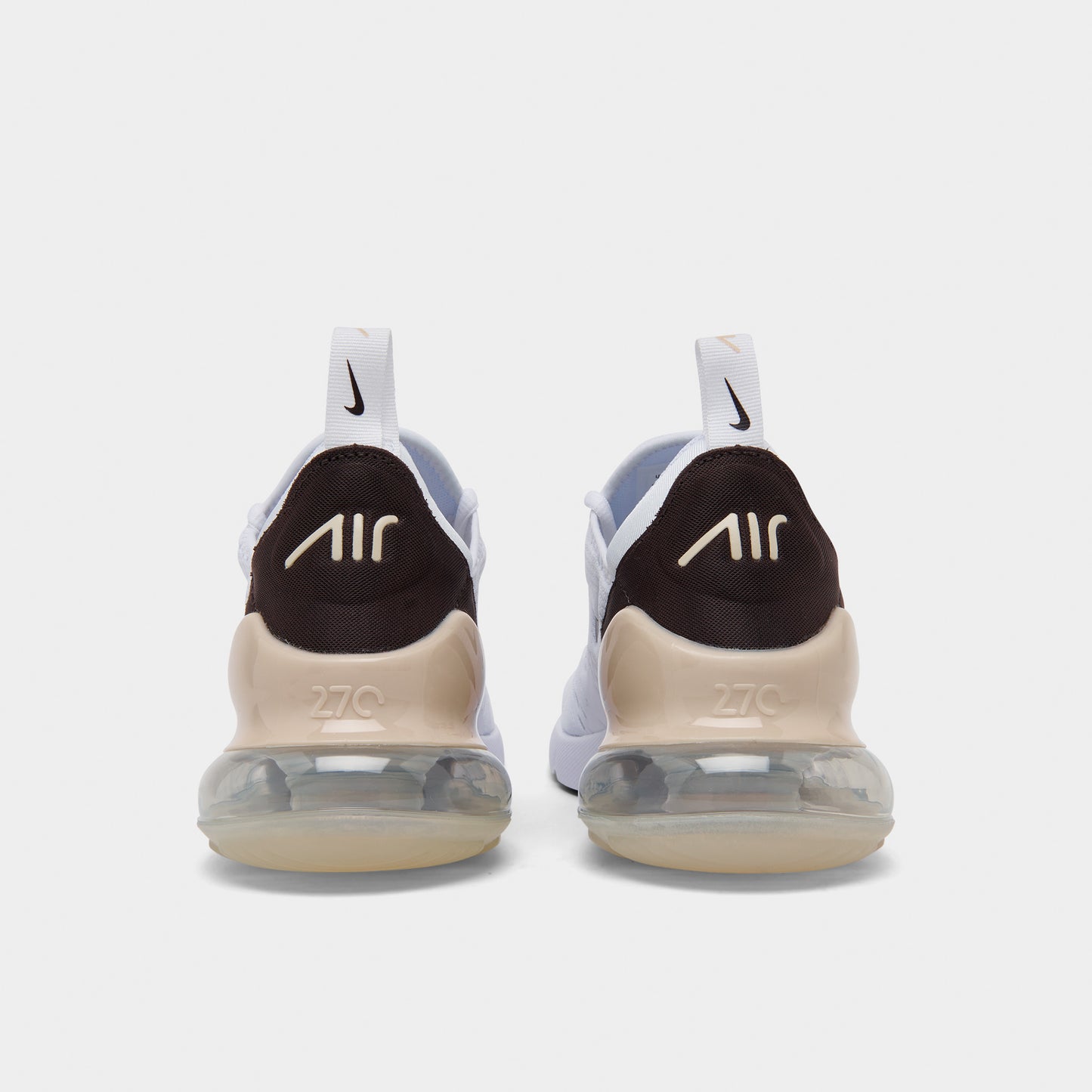 Nike Femmes Air Max 270 Blanc / Marron Velours - Sanddrift