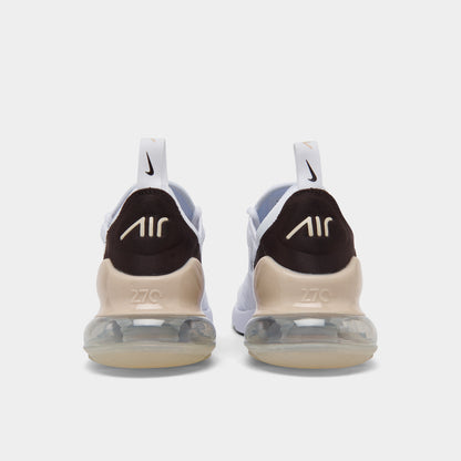 Nike Femmes Air Max 270 Blanc / Marron Velours - Sanddrift