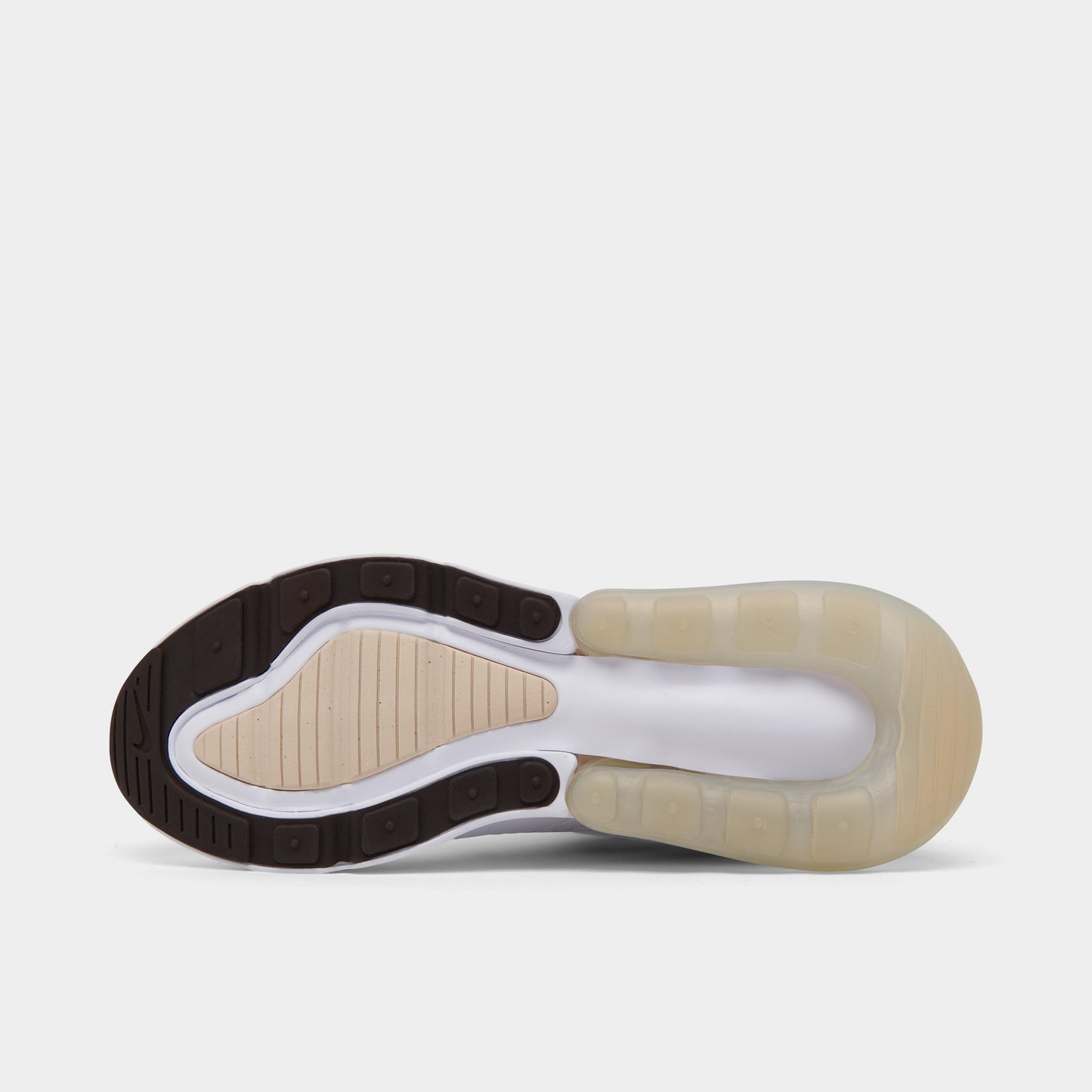 Nike Femmes Air Max 270 Blanc / Marron Velours - Sanddrift