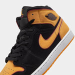 Jordan 1 mid orange on sale black