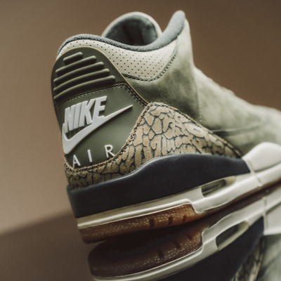 Air Jordan 3 Retro "Medium Olive / Sequoia" shoe. Shop Men's Footwear now at JD Sports.