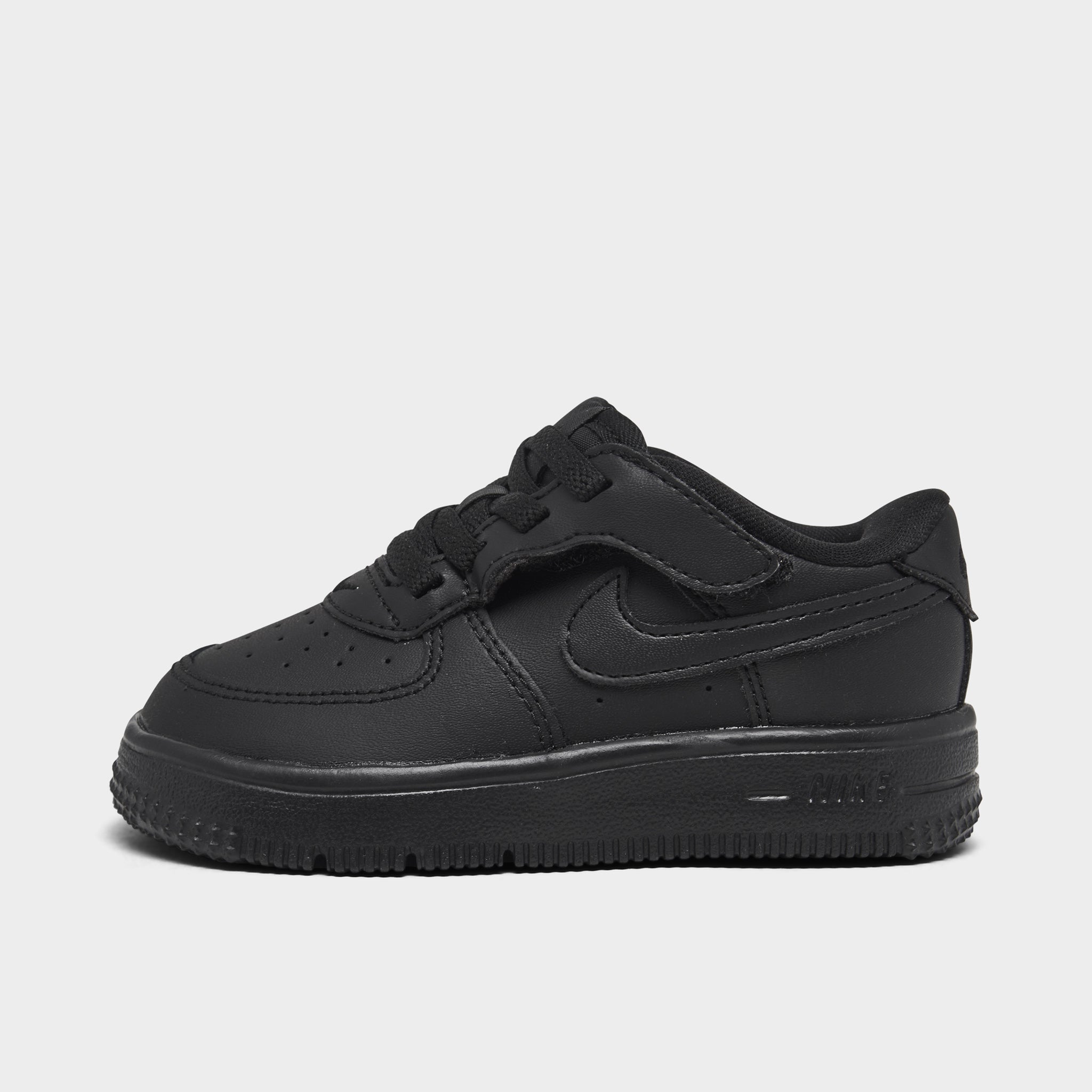 nike black air force 1 swoosh tape trainers
