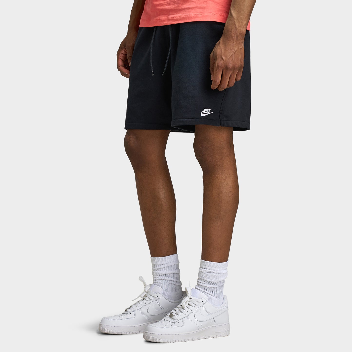 Nike Club French Terry Flow Shorts Black / White