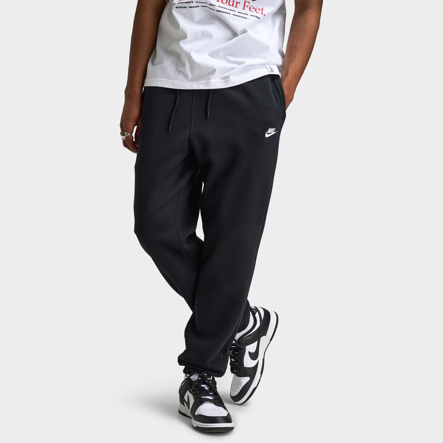 Nike Club Joggers Black / Black - White