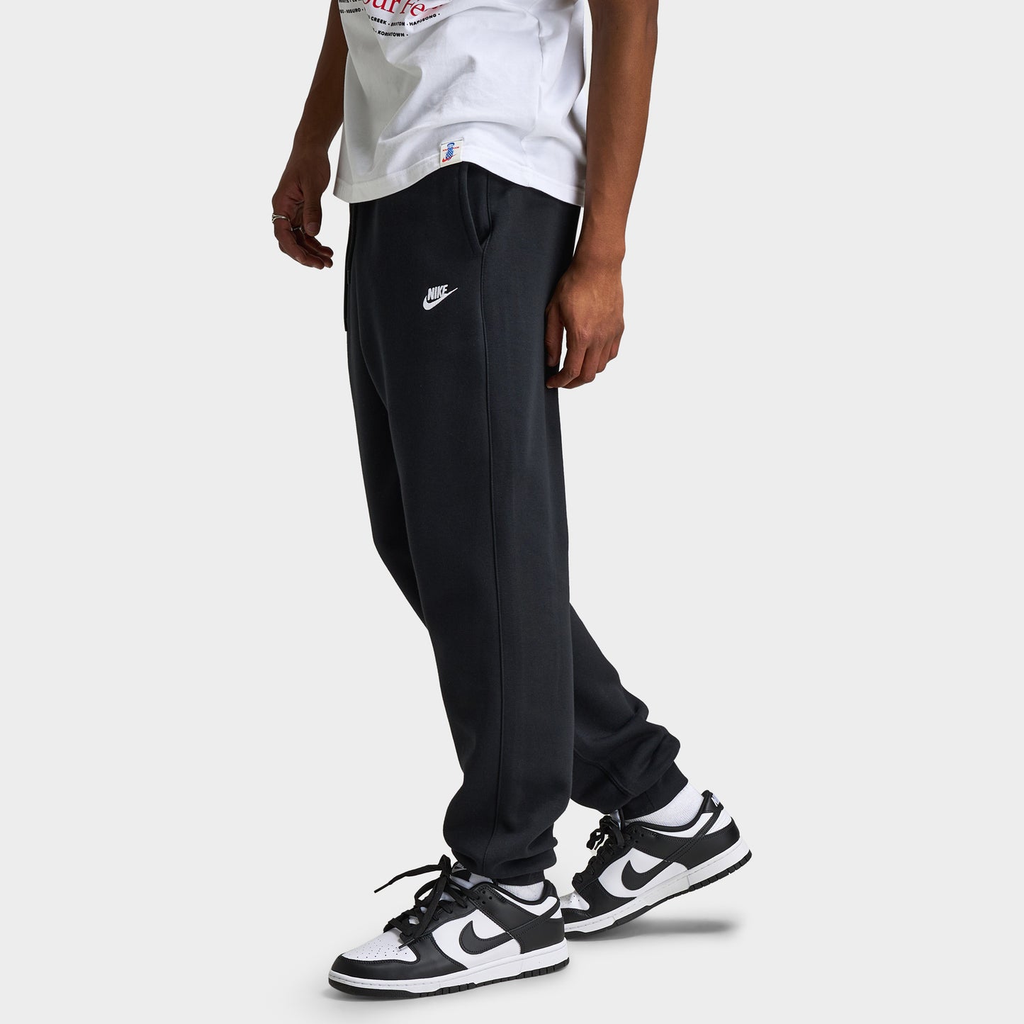 Nike Club Joggers Black / Black - White