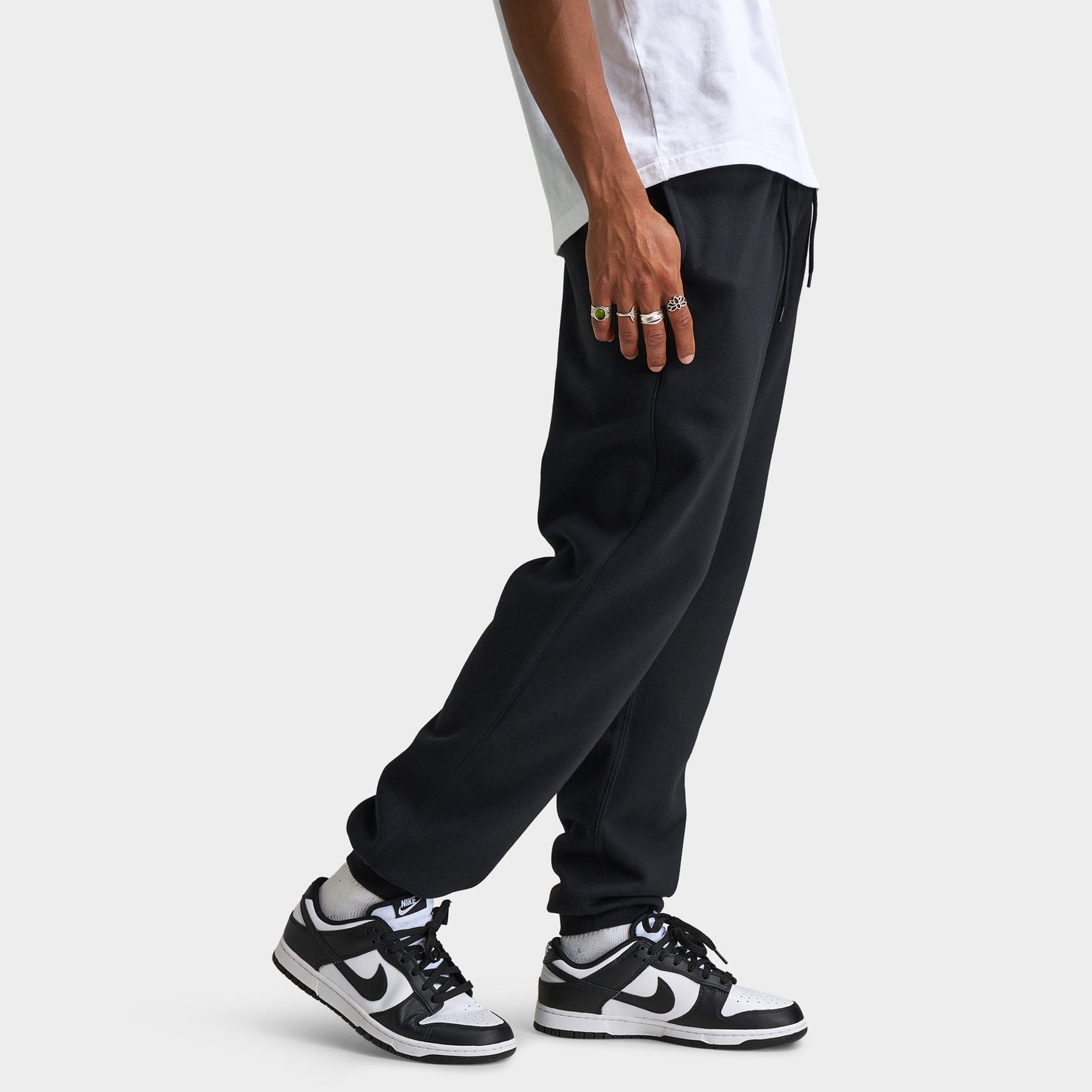 Nike Club Joggers Black / Black - White