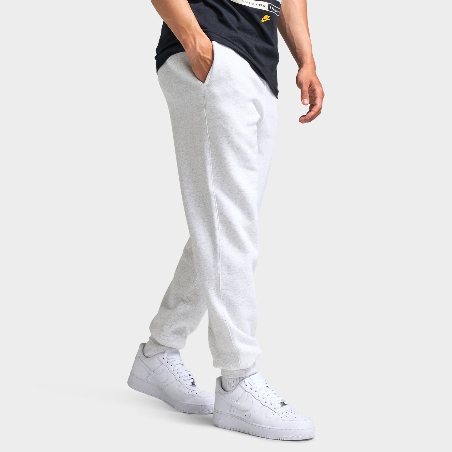 Nike Club Joggers Birch Heather / White - White