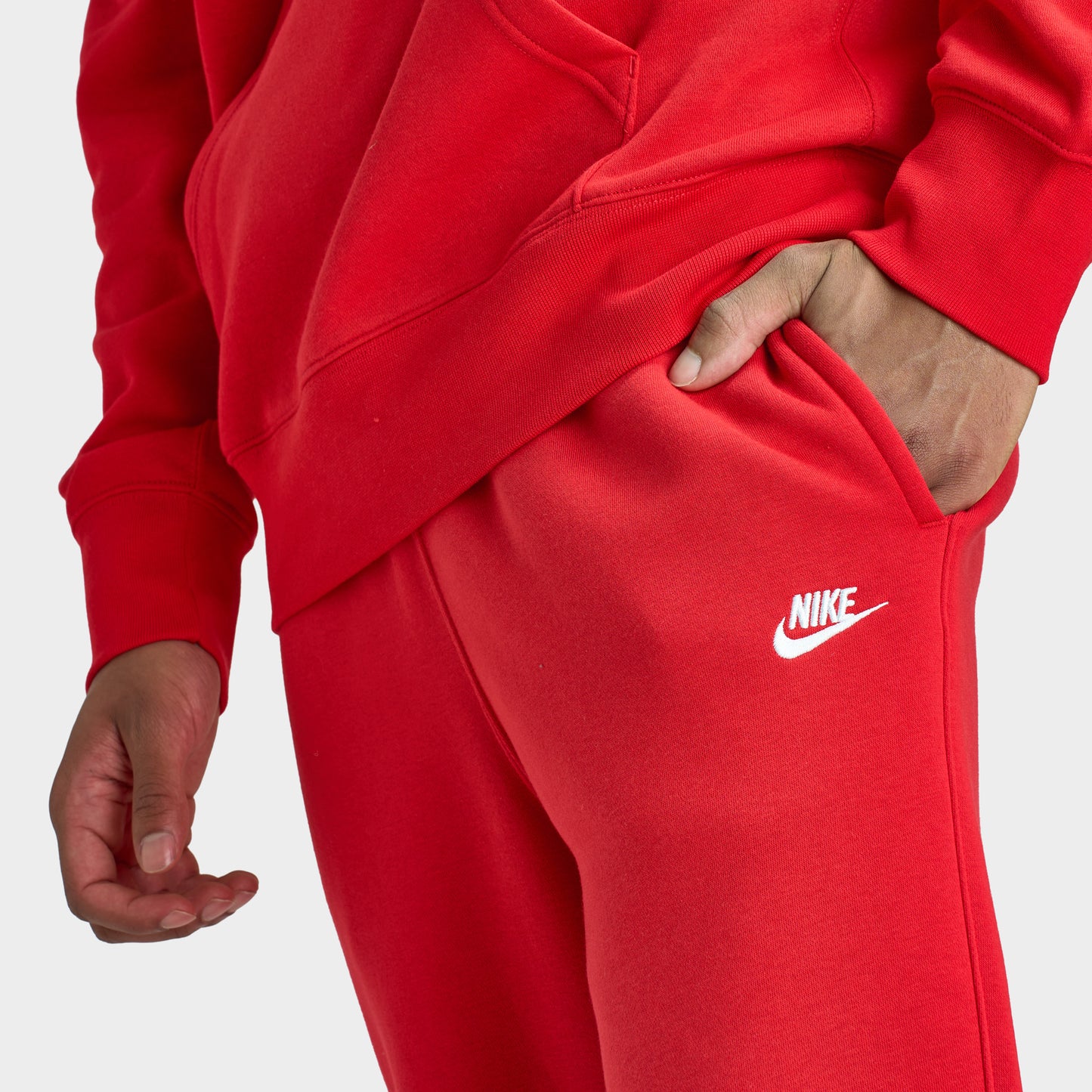 Nike Club Pantalon de jogging Hommes Rouge universitaire / blanc