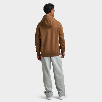Nike Club Fleece Pullover Chandail à Capuchon Mosswood Brun / Blanc