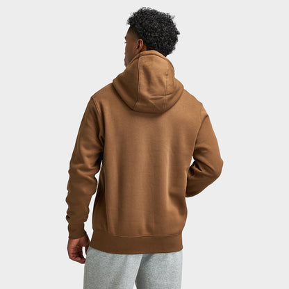 Nike Club Fleece Pullover Chandail à Capuchon Mosswood Brun / Blanc