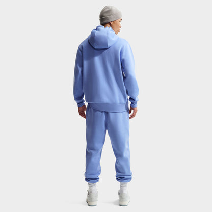 Nike Club Hommes Chandail à Capuchon Polaire  Bleu Royal / Blanc