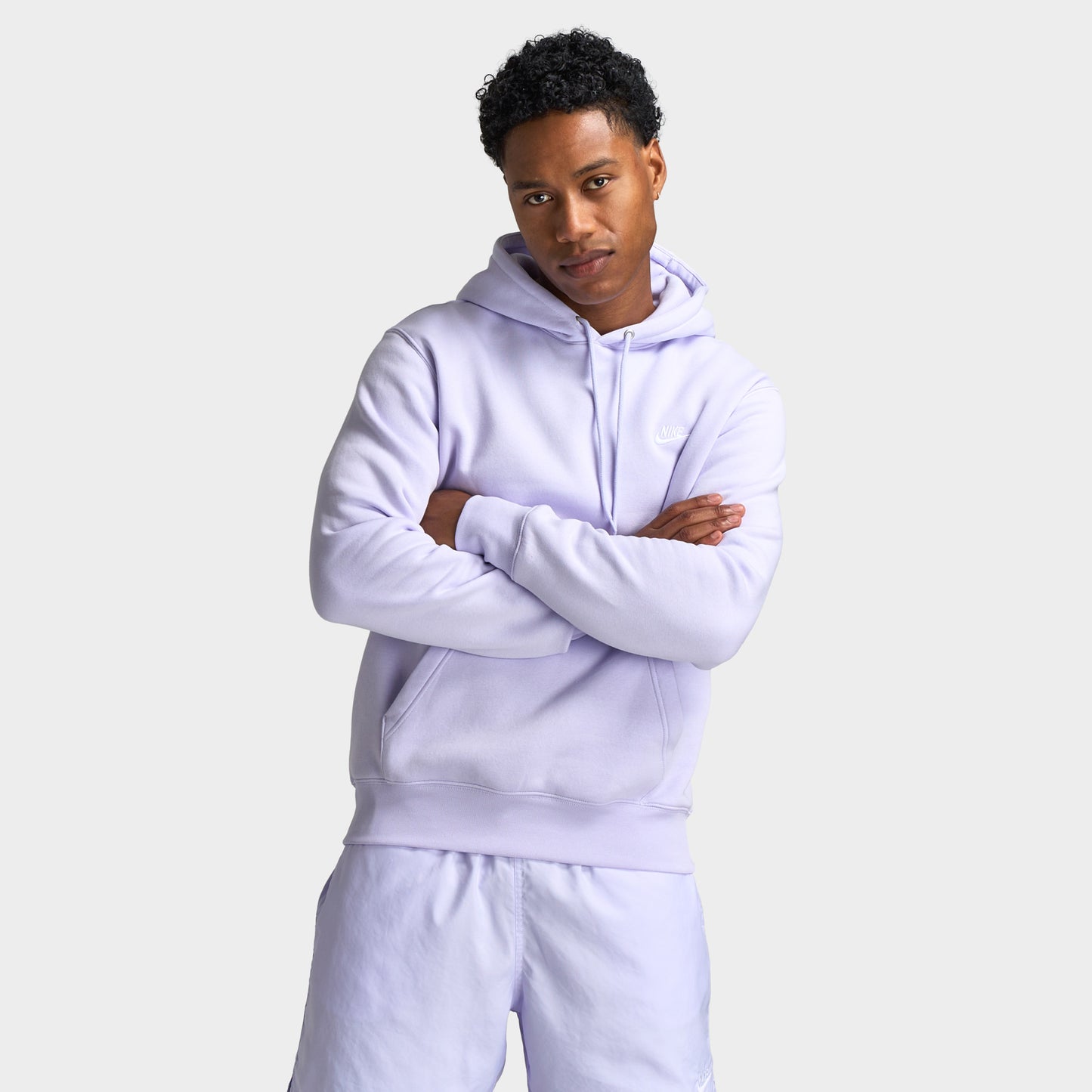 Nike Club Fleece Pullover Hoodie Amethyst Tint / Amethyst Mist - White