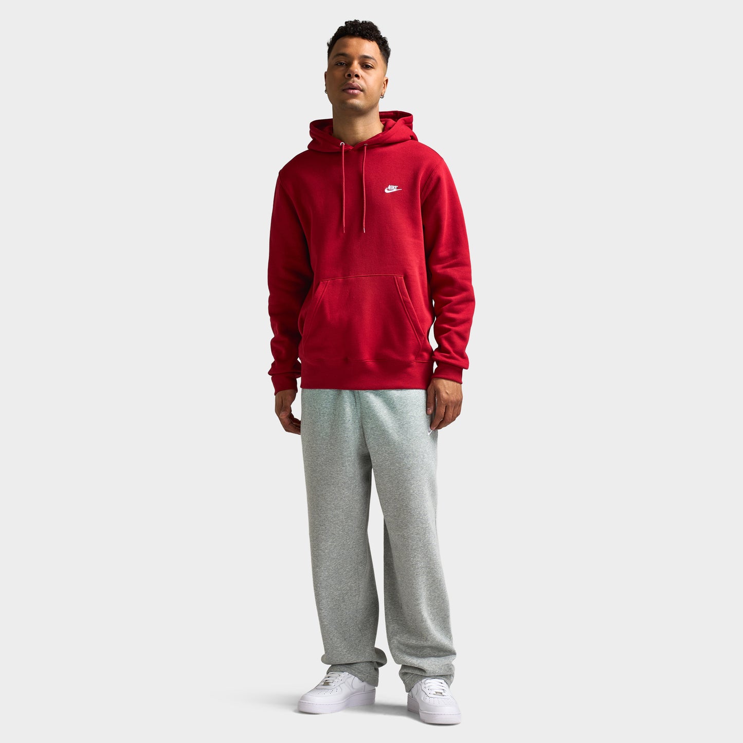 Nike Club Chandail à capuchon en molleton / Rouge vif