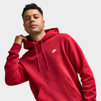 Nike Club Chandail à capuchon en molleton / Rouge vif