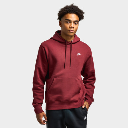 Nike Club Men's Pullover Fleece Hoodie / Red