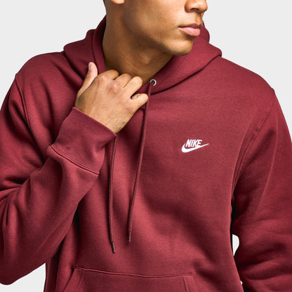 Nike Club Men's Pullover Fleece Hoodie / Red