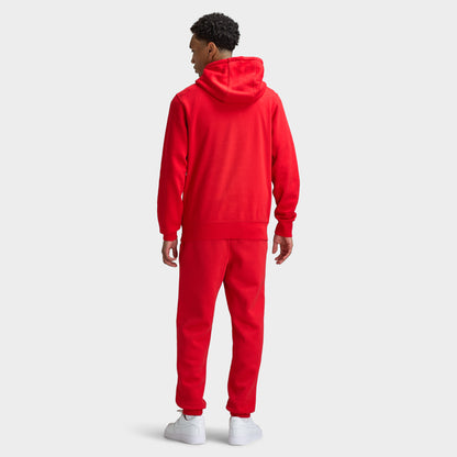 Nike Club Hommes Chandail à Capuchon Polaire Rouge Gym / Noir