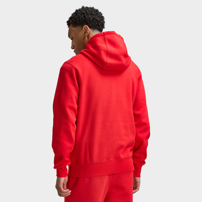 Nike Club Hommes Chandail à Capuchon Polaire Rouge Gym / Noir