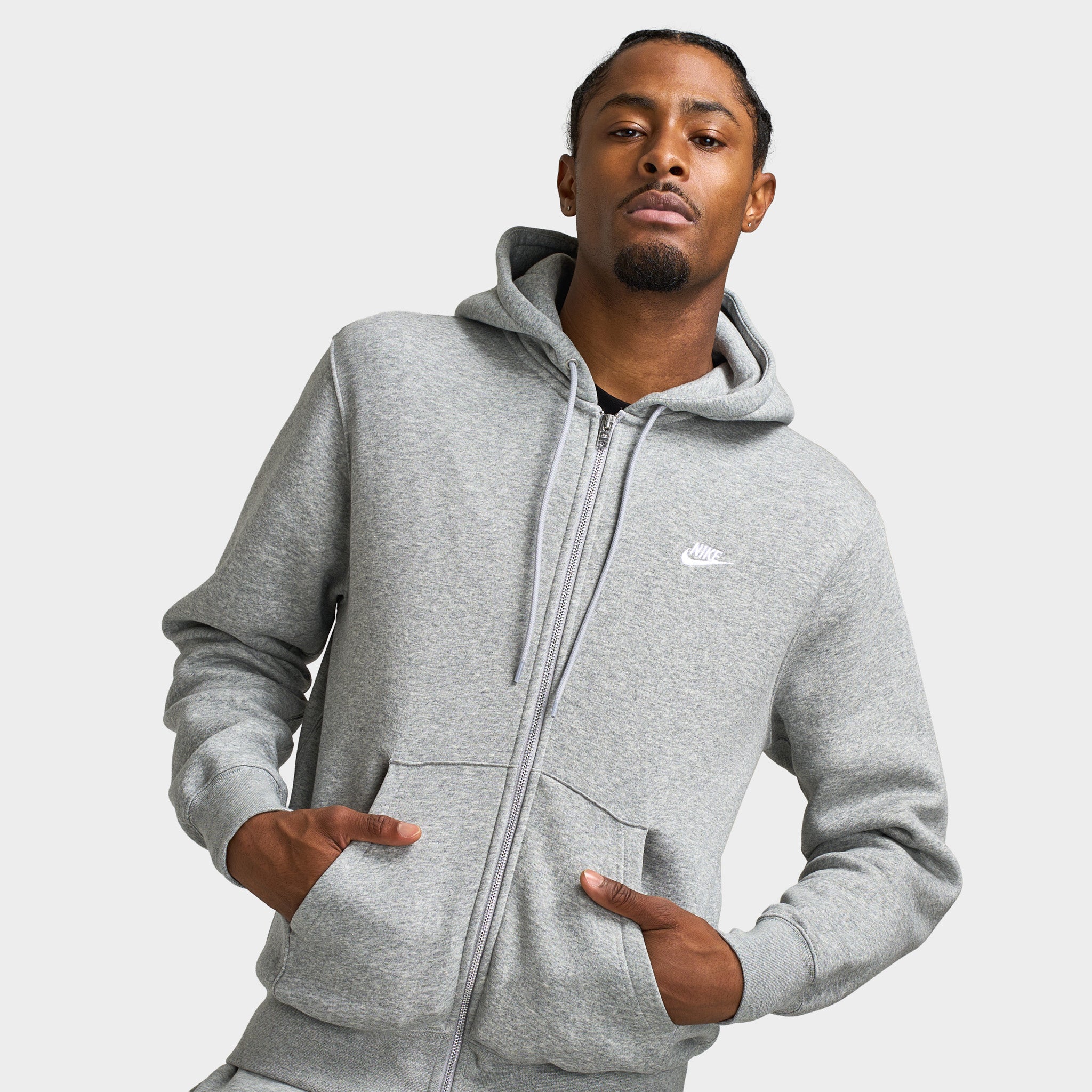Nike Club Full-Zip Hoodie / Heather Grey – JD Sports