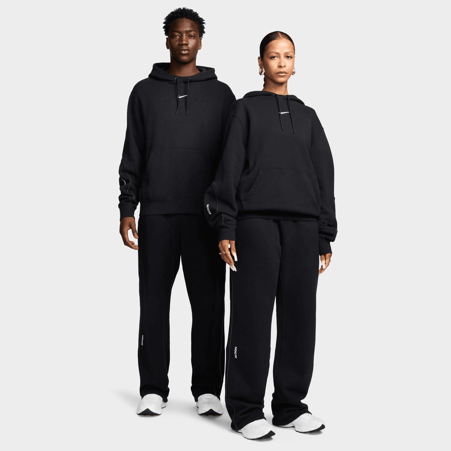 Nike NOCTA NRG Cardinal Chandail à Capuchon Polaire Noir / Blanc