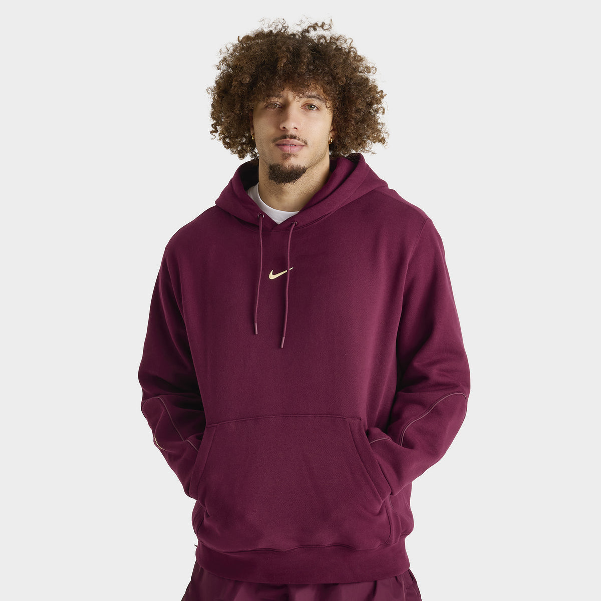 Nike NOCTA CS Cardinal  Fleece Hoodie Dark Beetroot / Adobe - Citron Tint