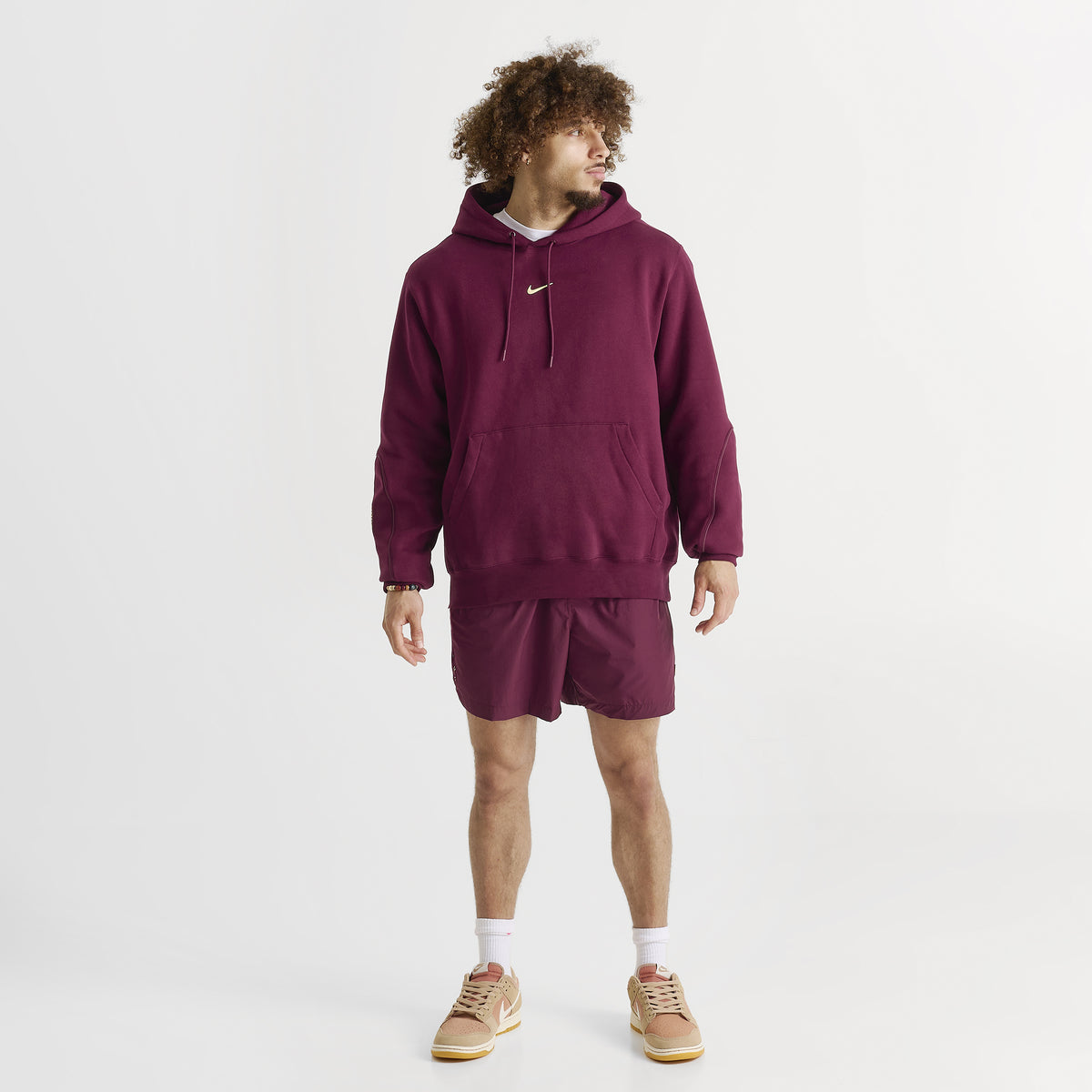 Nike NOCTA CS Cardinal  Fleece Hoodie Dark Beetroot / Adobe - Citron Tint