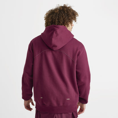 Nike NOCTA CS Cardinal  Fleece Hoodie Dark Beetroot / Adobe - Citron Tint