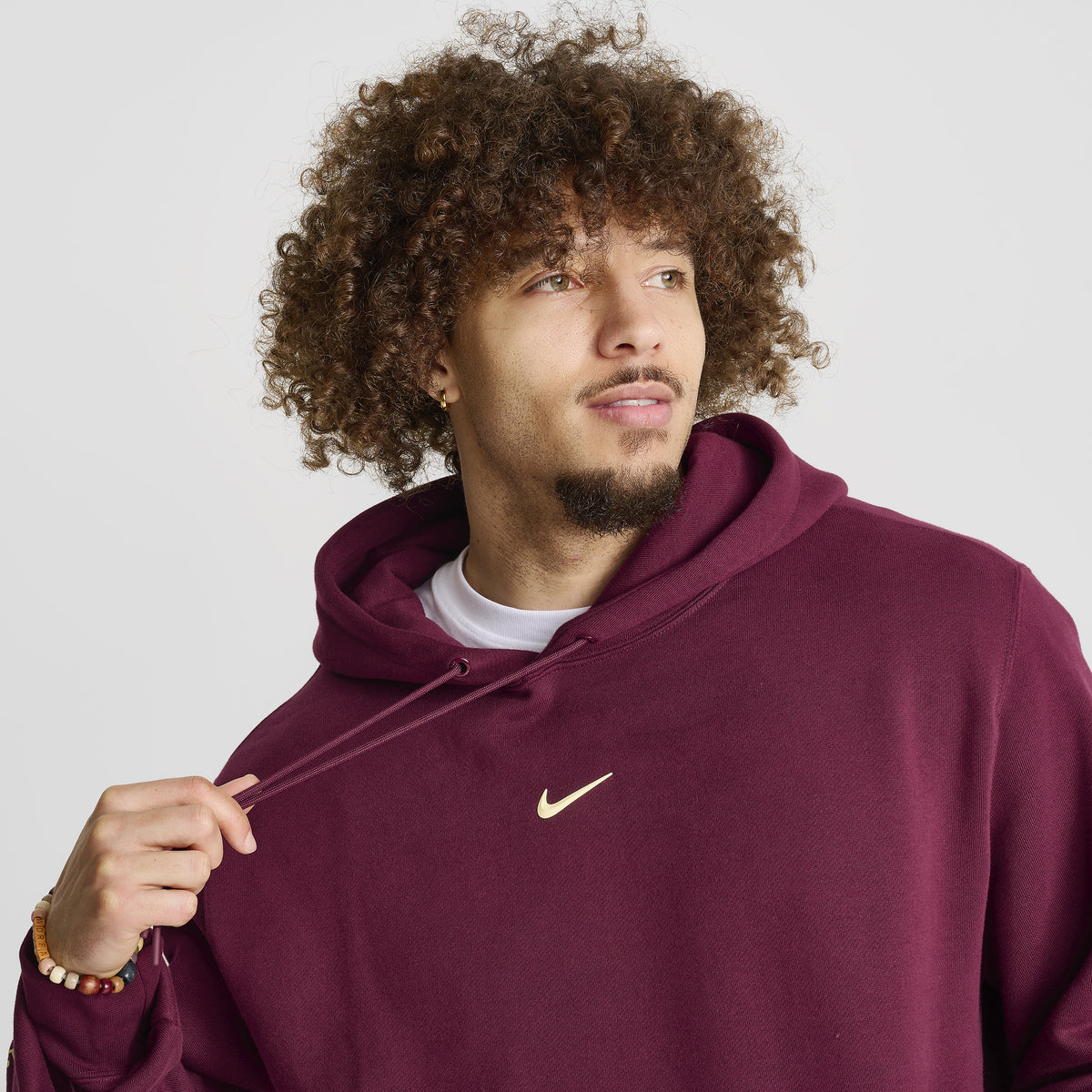 Nike NOCTA CS Cardinal  Fleece Hoodie Dark Beetroot / Adobe - Citron Tint