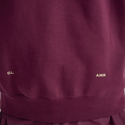 Nike NOCTA CS Cardinal  Fleece Hoodie Dark Beetroot / Adobe - Citron Tint