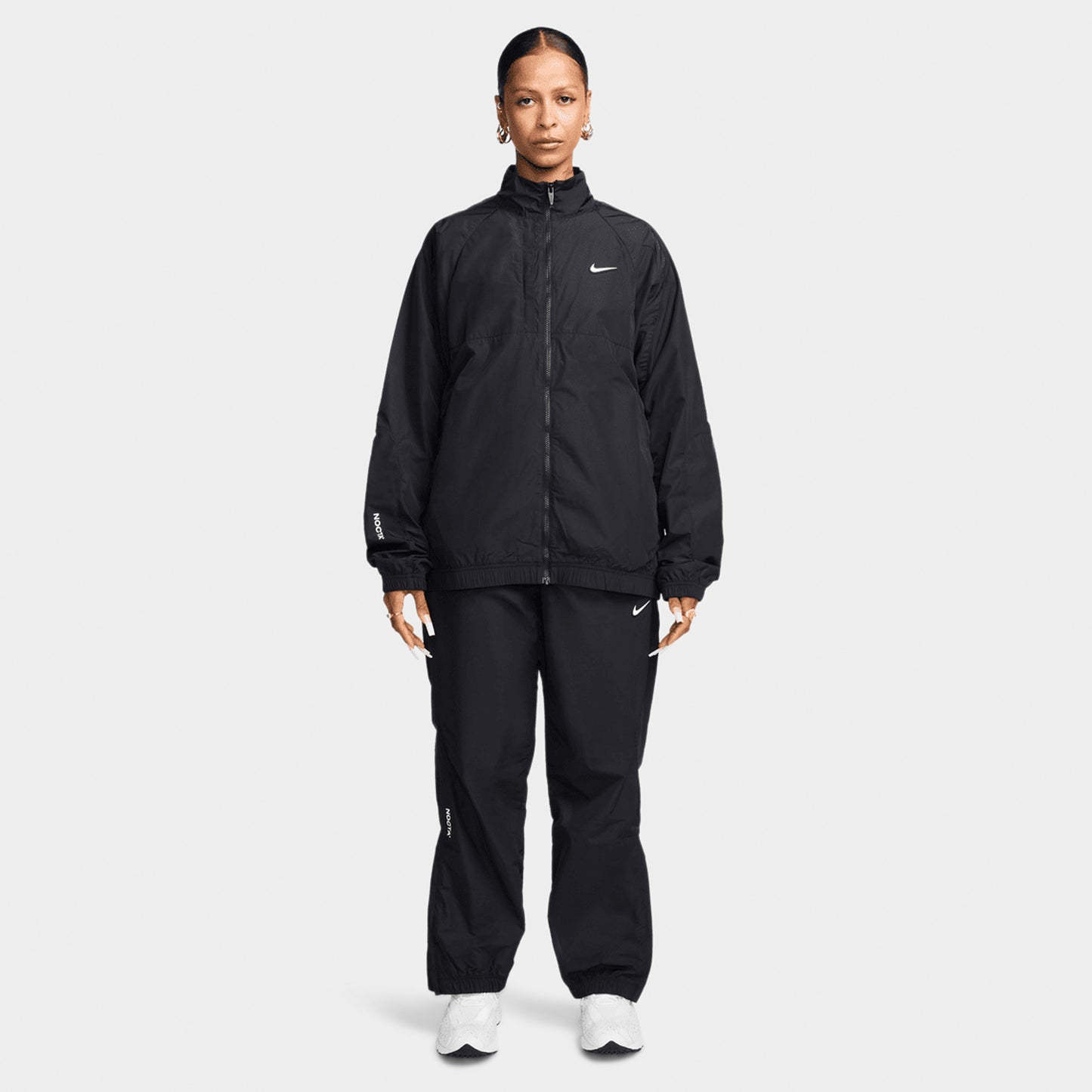 Nike Nocta NRG Cardinal Veste de course tissé Noir / Blanc 