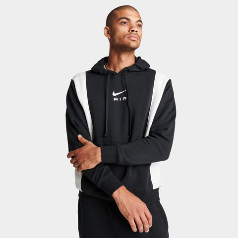 Nike Sportswear Air Fleece Pullover Hoodie Black Summit White