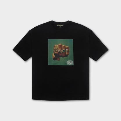 Criminal Damage Fist Of Gold T-Shirt / Black