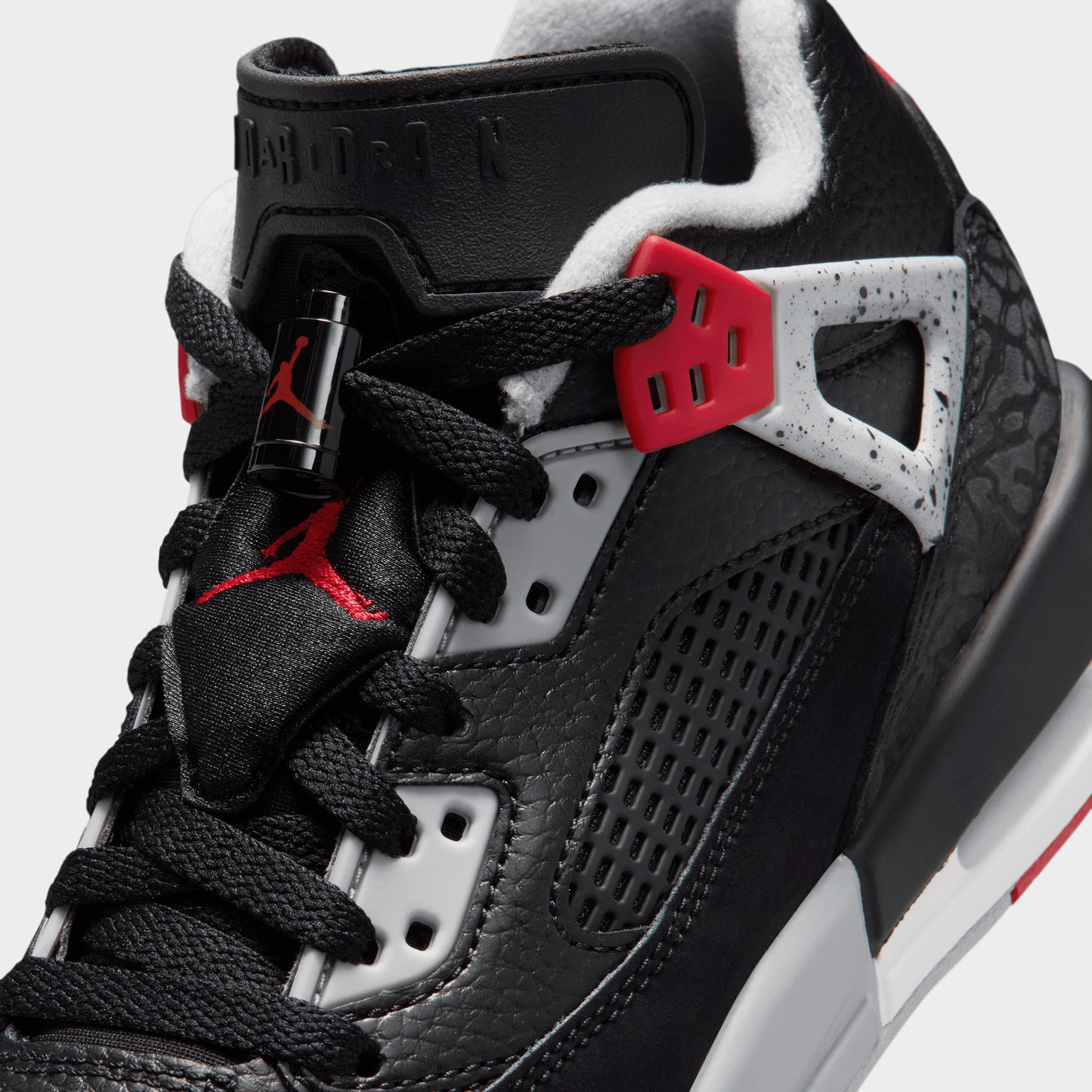 Jordan Spizike Low GS Black / Gym Red - Wolf Grey