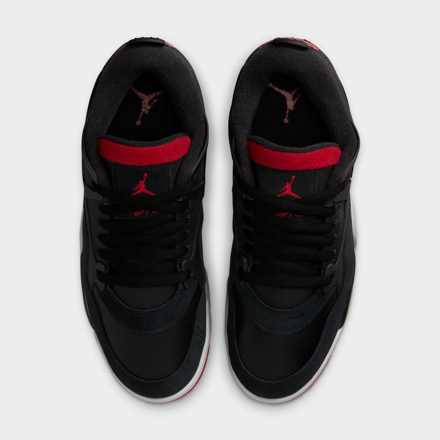 Jordan 4 RM Black / Varsity Red - Wolf Grey