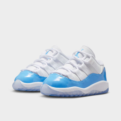 Jordan 11 Low Retro TD Blanc / Bleu Universitaire - Noir