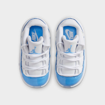 Jordan 11 Low Retro TD Blanc / Bleu Universitaire - Noir
