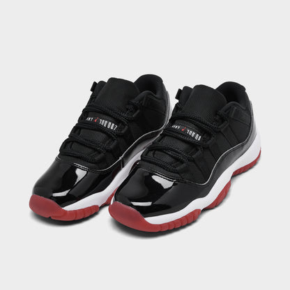 Jordan 11 Retro Low GS Black / Varsity Red - White