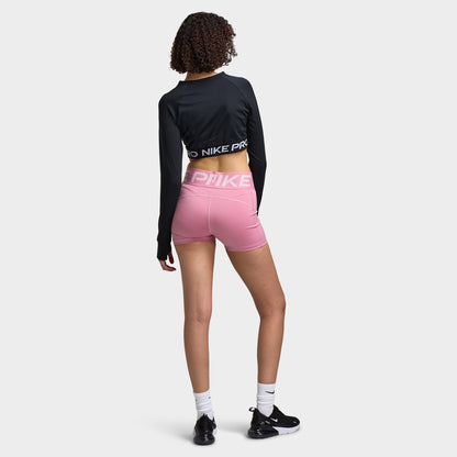 Nike Women's Pro 365 Dri-FIT Cropped Long Sleeve Top Black / White