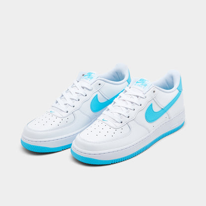 Nike Air Force 1 GS White / Aquarius Blue - White