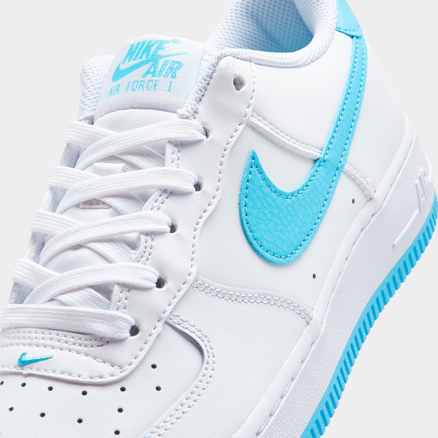 Nike Air Force 1 GS White / Aquarius Blue - White