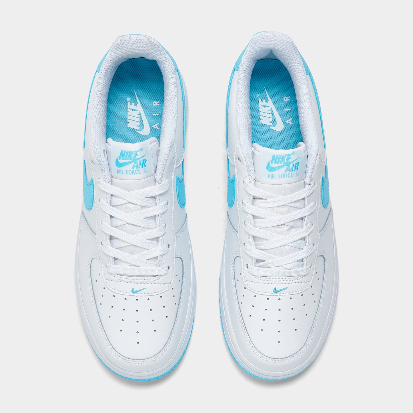 Nike Air Force 1 GS White / Aquarius Blue - White